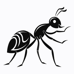 vector illustration of a cartoon ant