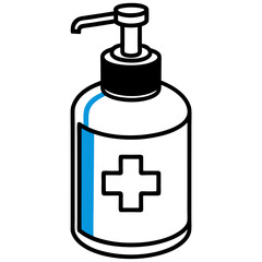 vector illustration of a shower gel