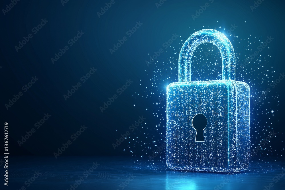 Poster a cybersecurity service and secure connection are provided, featuring a close-up of a computer mothe