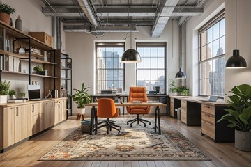 Multifunctional Loft Office Design Showcasing Diverse Functionality and Modern Developments