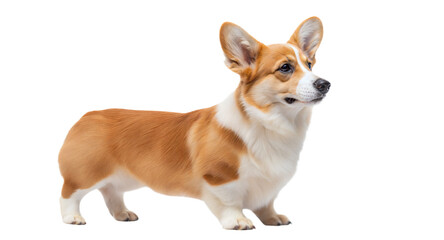 corgi isolated on white background