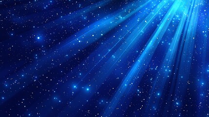 Obraz premium Cosmic light beams; starry night; glowing; celebration background