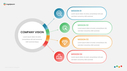 Vision and Missions Infographic Slide Template  © Antstheme