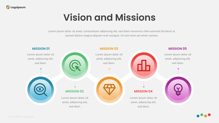 Vision and Missions Infographic Slide Template  © Antstheme