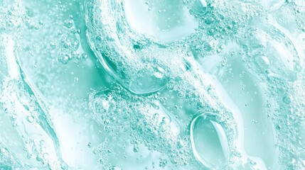 Naklejka premium Close-up View of Liquid with Bubbles