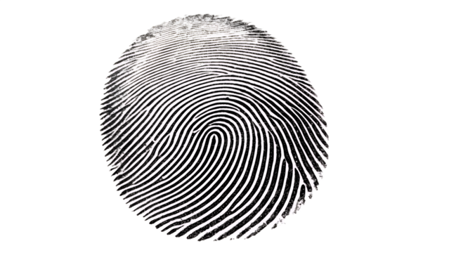fingerprint isolated on white background