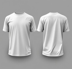 Blank white t-shirt mockup front and back (125)