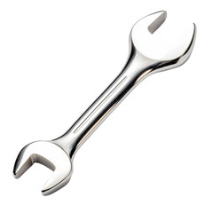Close-Up of Silver Adjustable Wrench Tool, png element with transparent bg