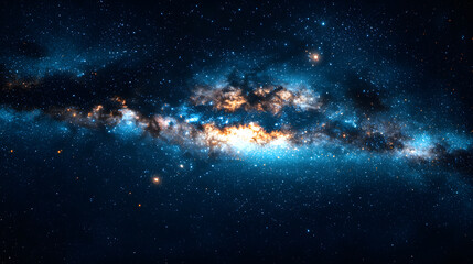 Fototapeta premium Cosmic Symphony: A breathtaking journey through the vast, star-studded expanse of the night sky, capturing the mesmerizing beauty of the cosmos.