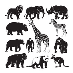  Savanna Landscape Africa Vector Silhouette