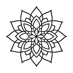 Obraz premium Intricate Mandala Design Featuring Symmetrical Patterns and Geometric Shapes