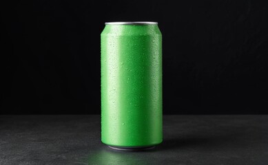 Aluminum green drink can, Blank can for mockup