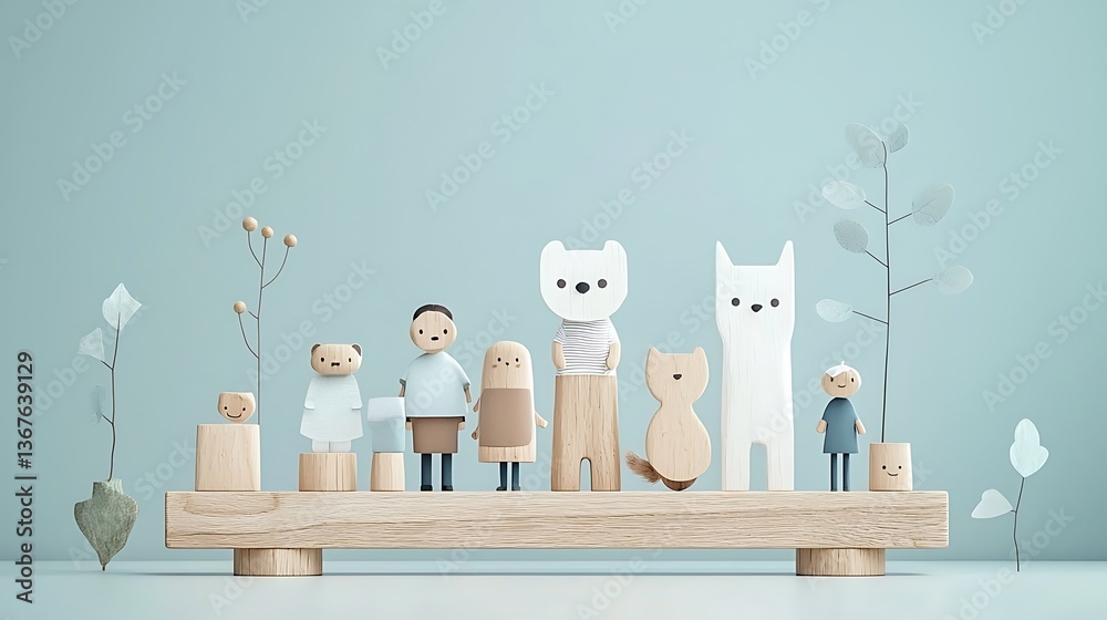Poster Minimalist product display on shelf