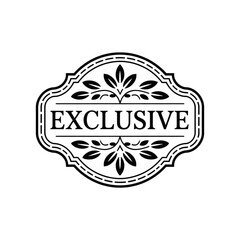 illustration of Exclusive rubber stamp - exclusive sign