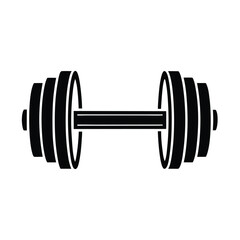 dumbbell vector on white background