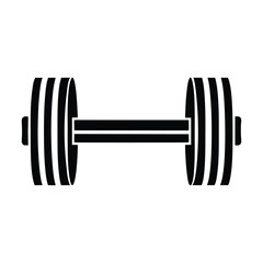 dumbbell vector on white background