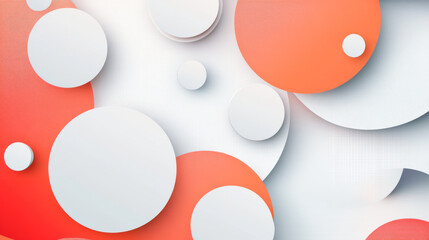 White geometric abstract background overlap layer on bright space with lines effect decoration. Modern graphic design element circles style concept for banner.