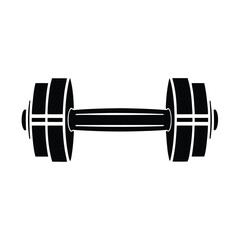 dumbbell vector on white background