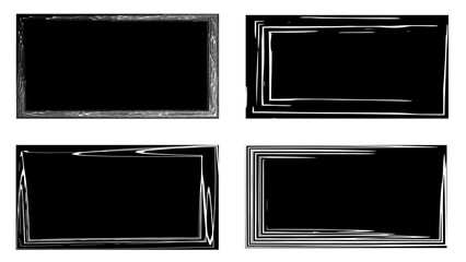 Grunge textured banner with rough edges. Frame Speckled texture. Overlay grunge texture . Simply place texture over any object to create grunge effect . Banner with scratched surface for your design.
