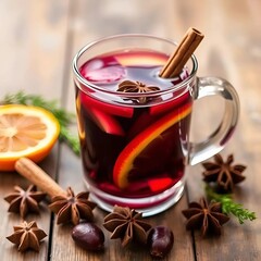 mulled wine with spices