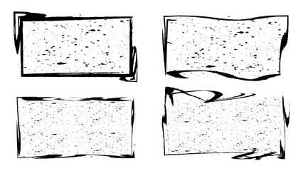 Grunge textured banner with rough edges. Frame Speckled texture. Overlay grunge texture . Simply place texture over any object to create grunge effect . Banner with scratched surface for your design.