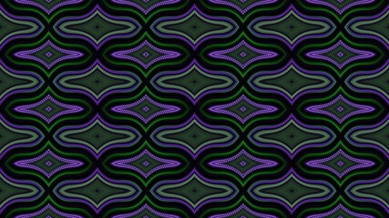 Fototapeta premium A seamless digital abstract pattern with intricate purple, green, and black elements, forming a futuristic and modern design.