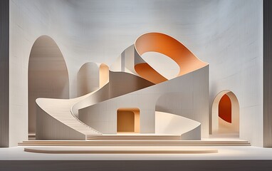 Fototapeta premium Modern architectural model design