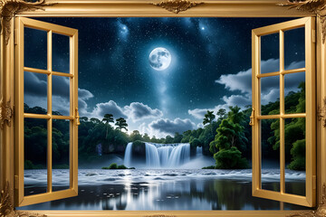 Fototapeta premium window in the night