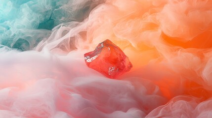 Fototapeta premium Develop an abstract visual of a butterfly emerging from its cocoon, representing the concepts of transformation, growth, and the courage to face change