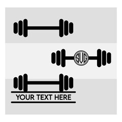 Gym Equipment SVG, Gym Svg, Dumbbell set Svg, Barbell Set Svg, Weight Plates Svg, Silhouette, Weights Svg, Weight Plates, Gym Equipment Vector, Eps, Cut file, Split Monogram, Circle Monogram,