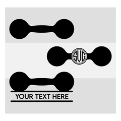 Gym Equipment SVG, Gym Svg, Dumbbell set Svg, Barbell Set Svg, Weight Plates Svg, Silhouette, Weights Svg, Weight Plates, Gym Equipment Vector, Eps, Cut file, Split Monogram, Circle Monogram,