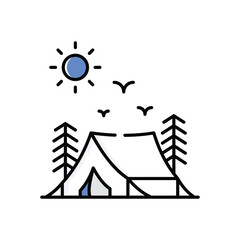 Camping Vector icon