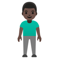 Person Standing Dark Skin Tone

