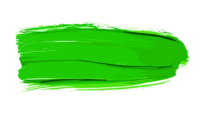 Fototapeta premium Green paint stroke on a white background 