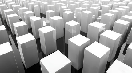 Obraz premium Abstract city of cubes