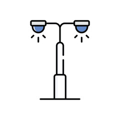 Street Light Vector icon