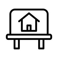 house nameplate icon lineart 