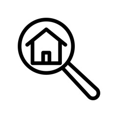 Finding Property icon lineart