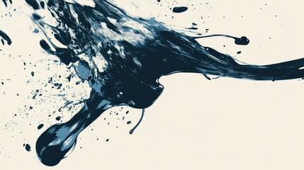 Abstract ink splatter, artistic expression, dynamic and fluid background.