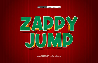 zappy jump editable text effect with a play and game text effect