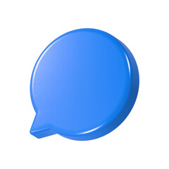 blank button 3d realistic speech bubble chat