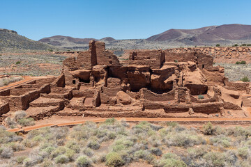 Obraz premium Photo of the Wukoki Pueblo Ruins located outside Flagstaff Arizona in the Summer