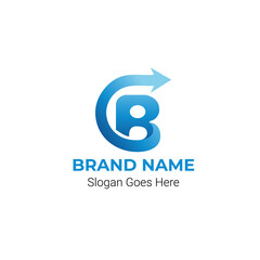 B letter abstract logo design