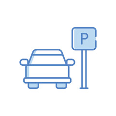 Car Parking Vector icon
