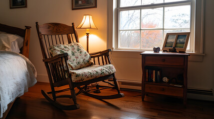 Fototapeta premium room, furniture, design, house, decor, decoration, comfort, indoors, classic, interior，, interior, chair, table, home, wall, wood, living, dining, window, floor, chairs, luxury, lamp, architecture, ho