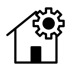 Property management icon Solid Black