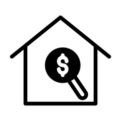 Finding Property icon Solid Black