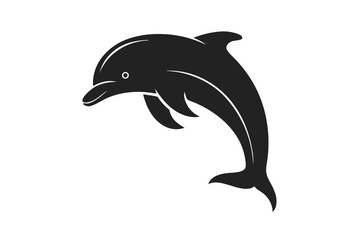 Fototapeta premium Dolphin silhouette vector illustration