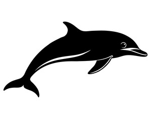 Dolphin silhouette vector illustration
