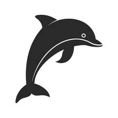 Dolphin icon  silhouette vector illustration